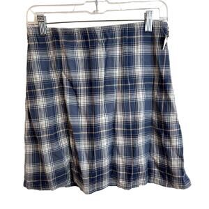 American Eagle Outfitters Plaid Mini Skirt Womens Size Small Blue White NWT